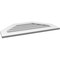 Ekena Millwork Octagonal Top Surface Mount PVC Gable Vent w/ 3-1/2"W x 1"P Standard Frame, 34"W x 18"H GVPOT34X1801SN - alternate 2